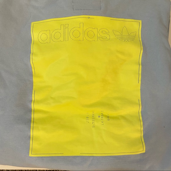 Adidas Kaval Light Blue Neon Graphic Hoodie Jacket Large Limited Rare Deadstock - Picture 9 of 11